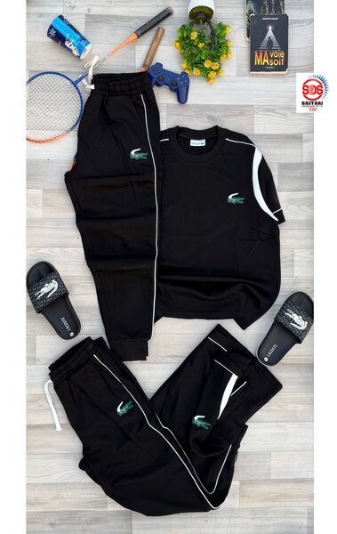 Ensemble survêtement homme noir Lacoste