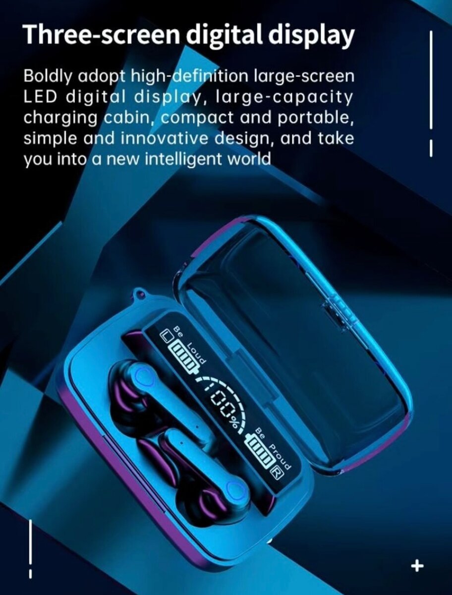 Écouteurs sans fil LED Siri