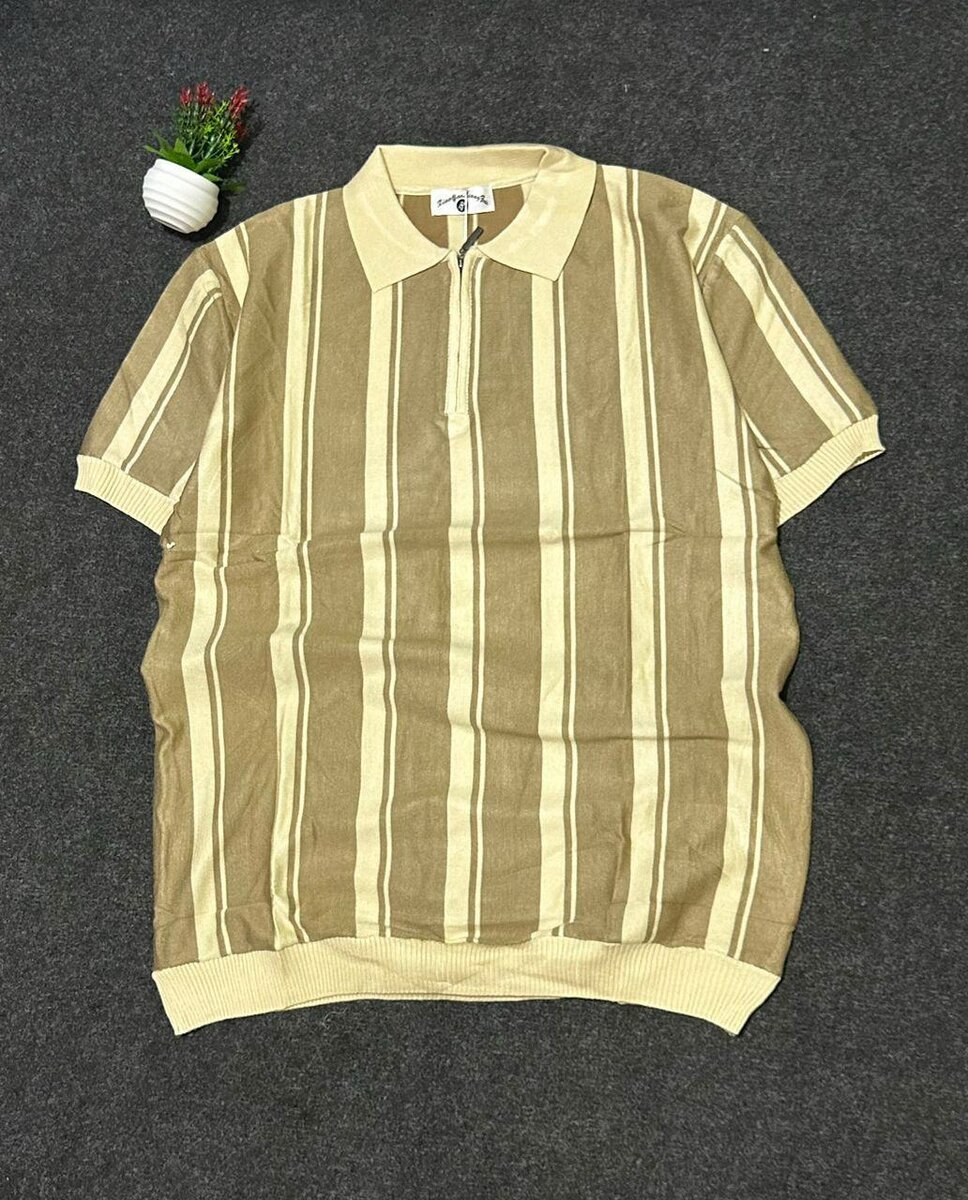 Polo vintage rayé homme