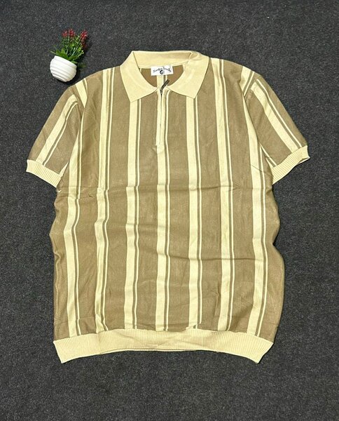 Polo vintage rayé homme