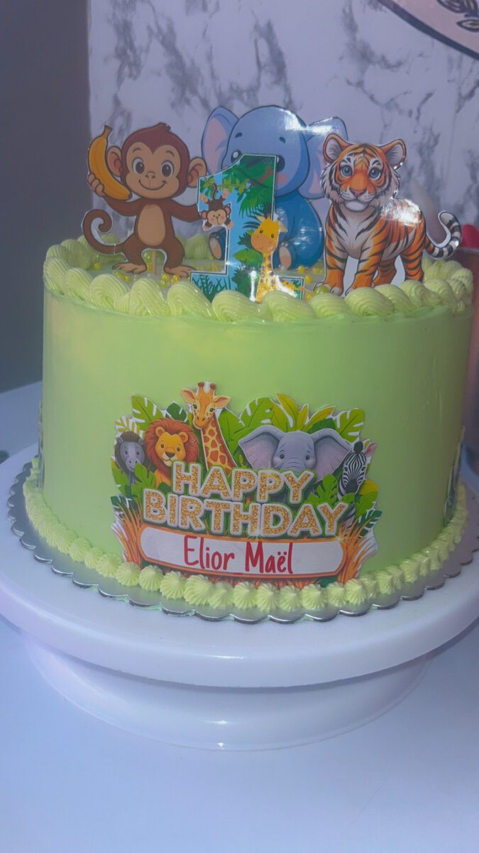Gâteau Anniversaire Jungle