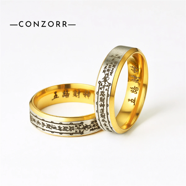 CONZORR Alliance chinoise anneau en or