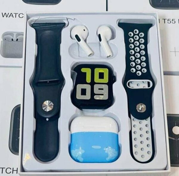 Pack Smartwatch écran large + écouteurs