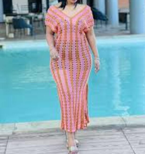 Robe longue crochet été