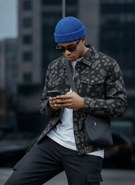 Sac bandoulière noir pour homme