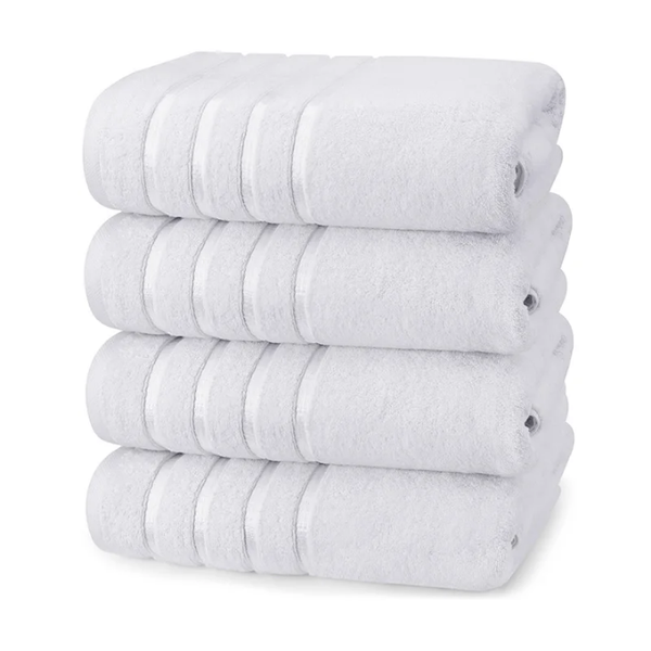 Serviettes de bain blanches luxueuses