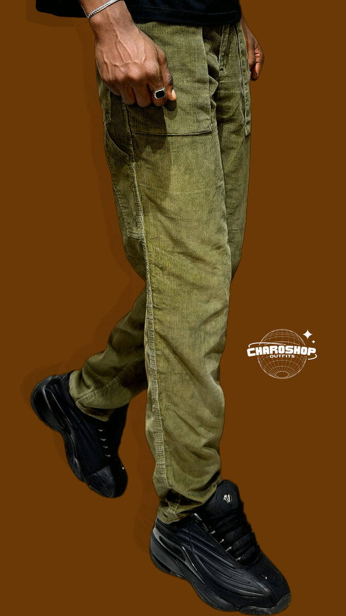 Pantalon cargo en velours