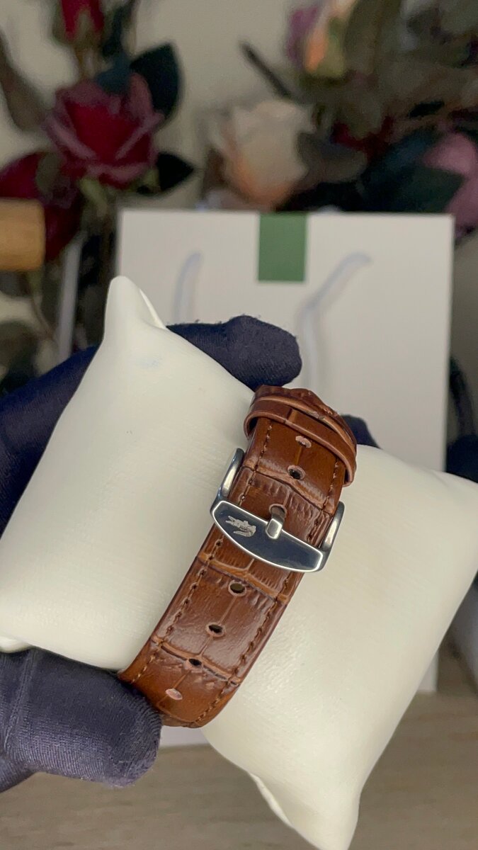 Montre élégante crocodile