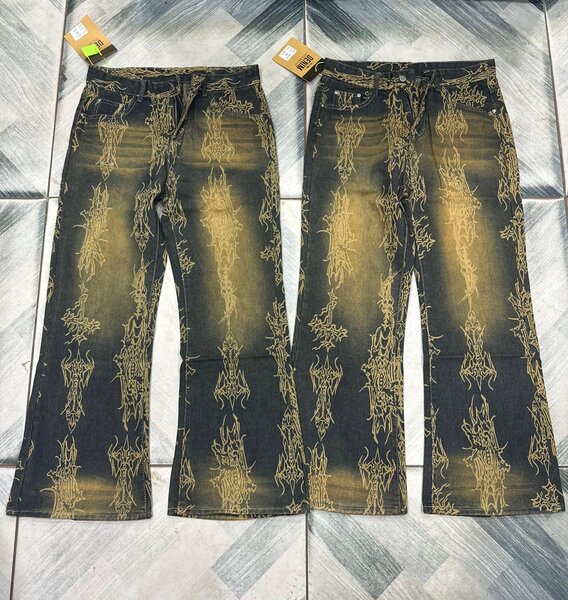 Jean homme motif unique