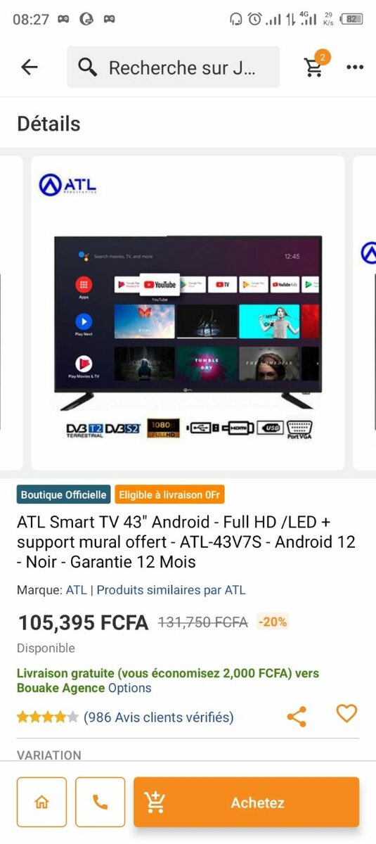 Smart TV ATL 43" Full HD LED