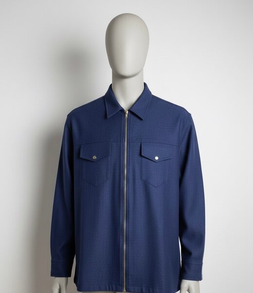 Veste en molleton zippée bleue