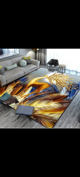 Tapis moderne abstrait coloré