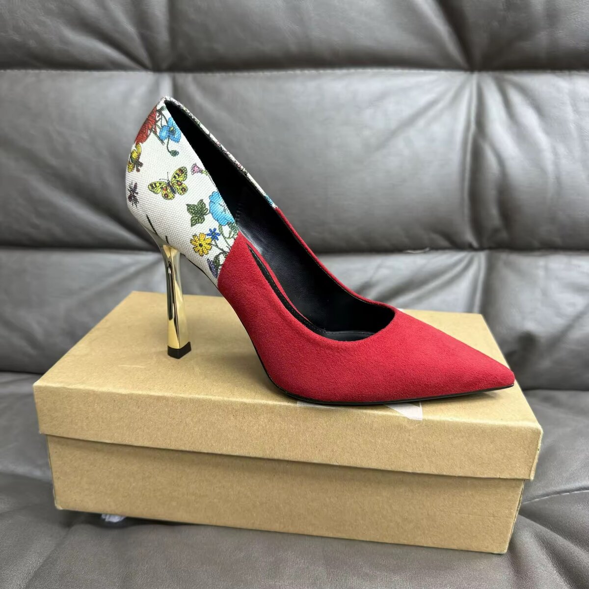Chaussures à talons hauts pour femmes, fleurs