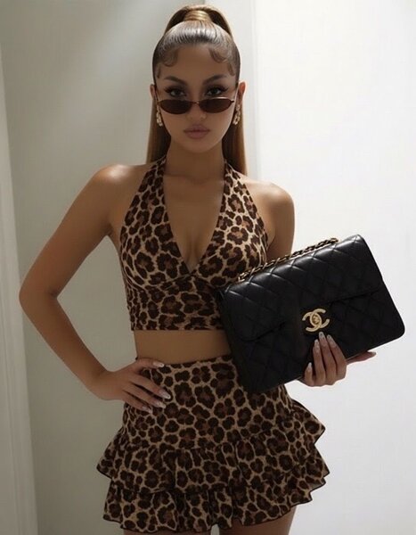 Ensemble léopard tendance sexy