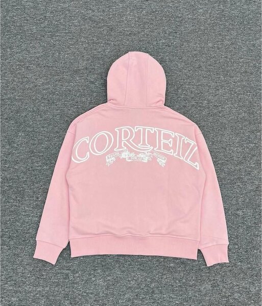 Sweat à capuche rose Corteiz