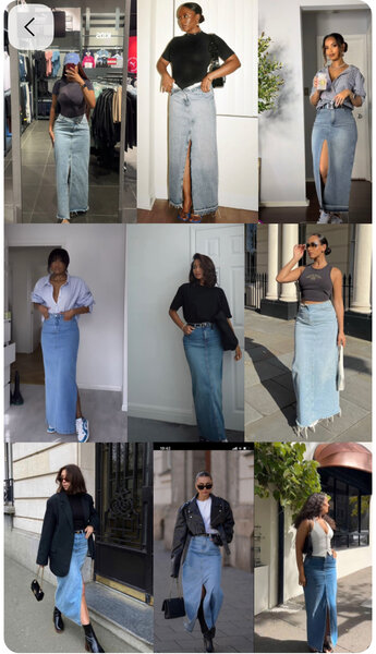 Jupe longue en jean tendance