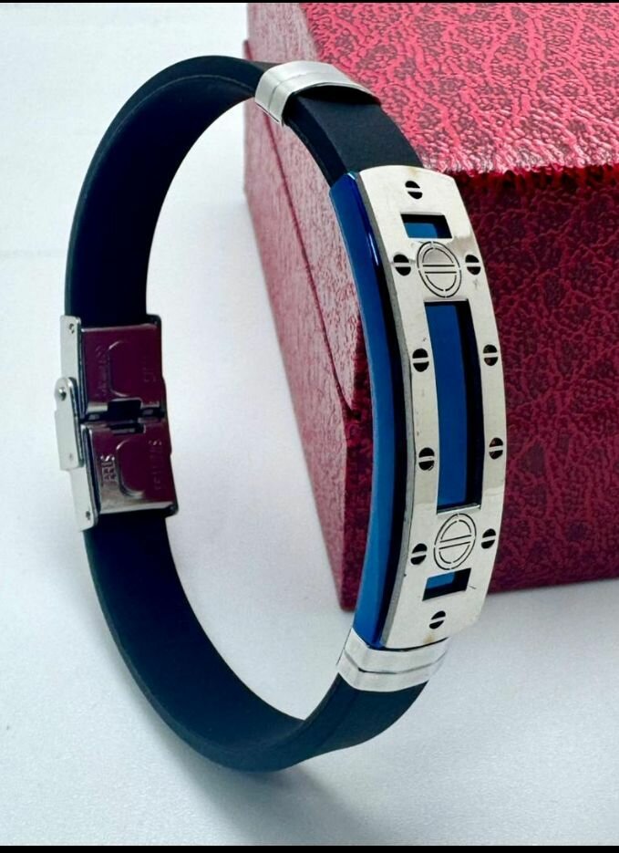 Bracelet en silicone et acier