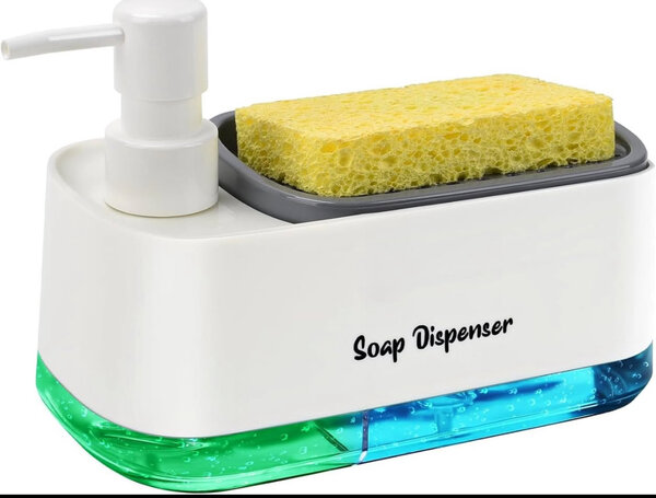 Distributeur de savon avec éponge