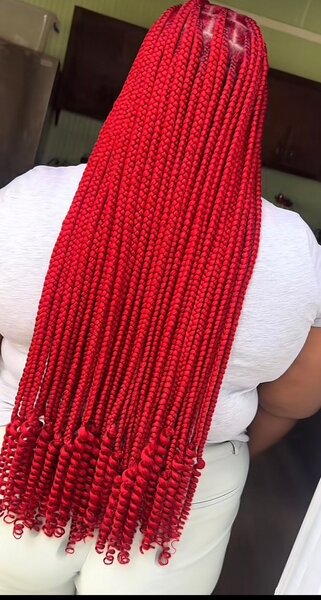 Extansions rouges pour tresses