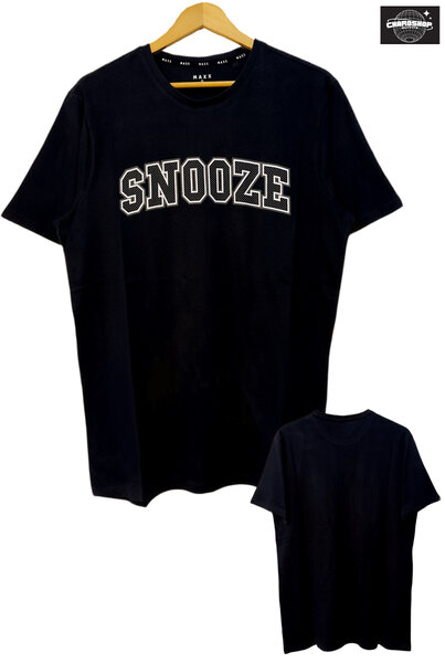 T-shirt noir SNOOZE pour homme