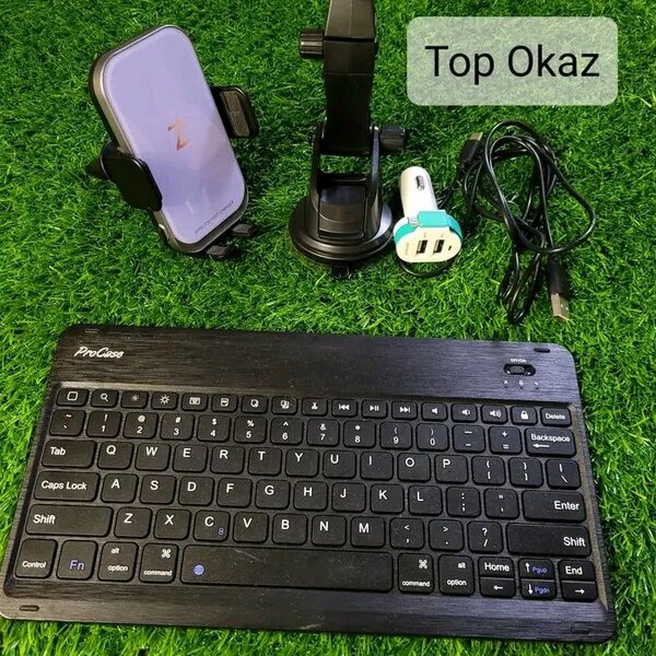 Clavier sans fil HP avec support téléphone