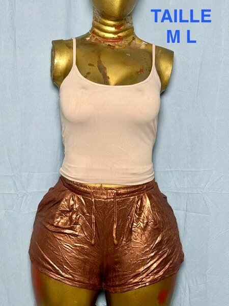 Short en satin brillant