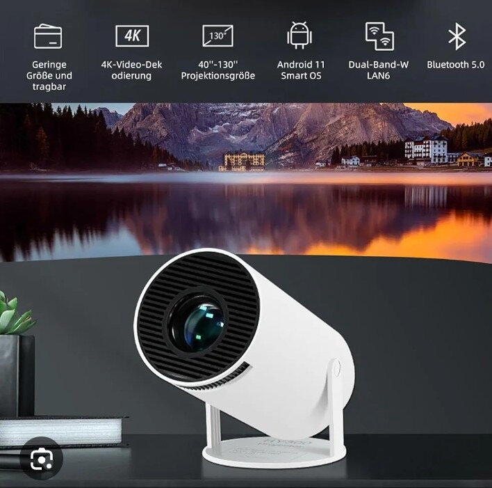Projecteur Portable 4K - WiFi, Bluetooth