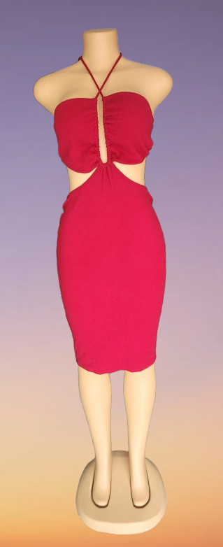 Robe Échancrée Sexy Rouge