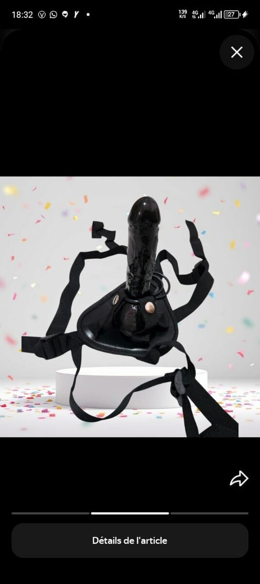 Harnais avec Gode Ceinture Noir