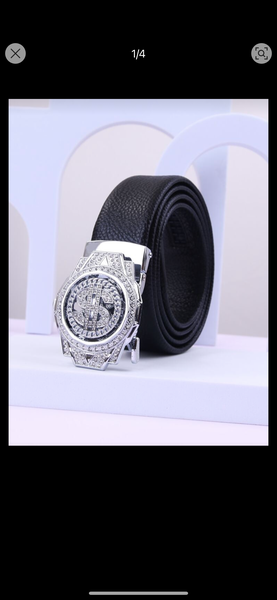 Ceinture homme boucle diamantée