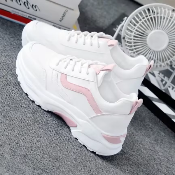 Chaussures de sport épaisses blanches