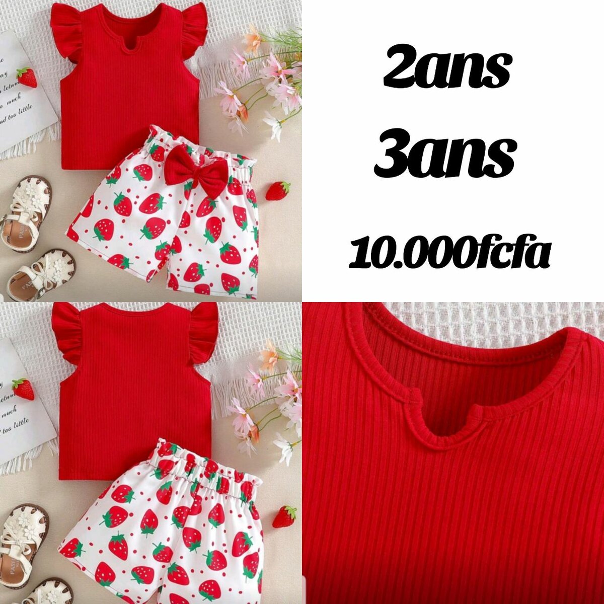 Tenue Rouge pour Filles