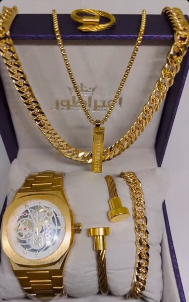 Ensemble de bijoux en or pour homme