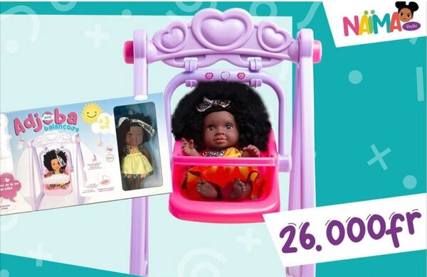 Poupée Adjouba avec balançoire