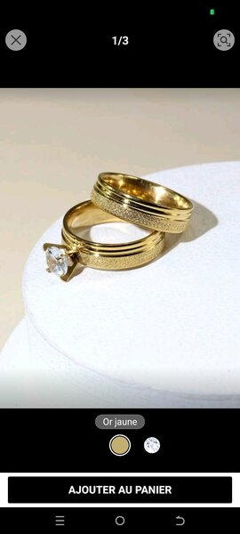 Alliance Or Jaune avec Diamant