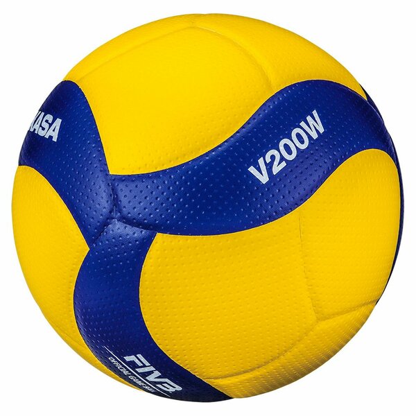 Balle de volley jaune et bleu V200W FIVB