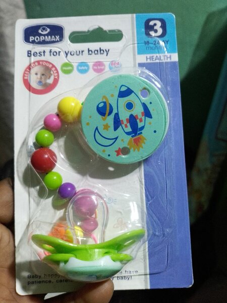 Sucette pour bébé avec clip fusée