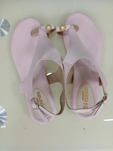 Pink Leather Sandals for Women