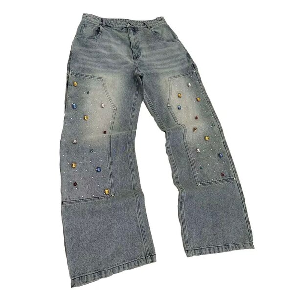 Jeans décontracté avec strass