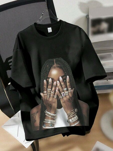 T-shirt homme avec imprimé visage