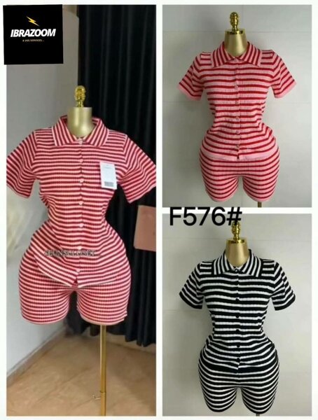 Combinaison rayée femme