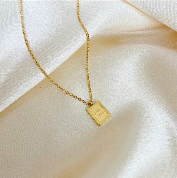 Gold "Good Luck" Necklace