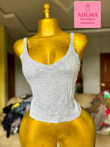 Débardeur en coton gris