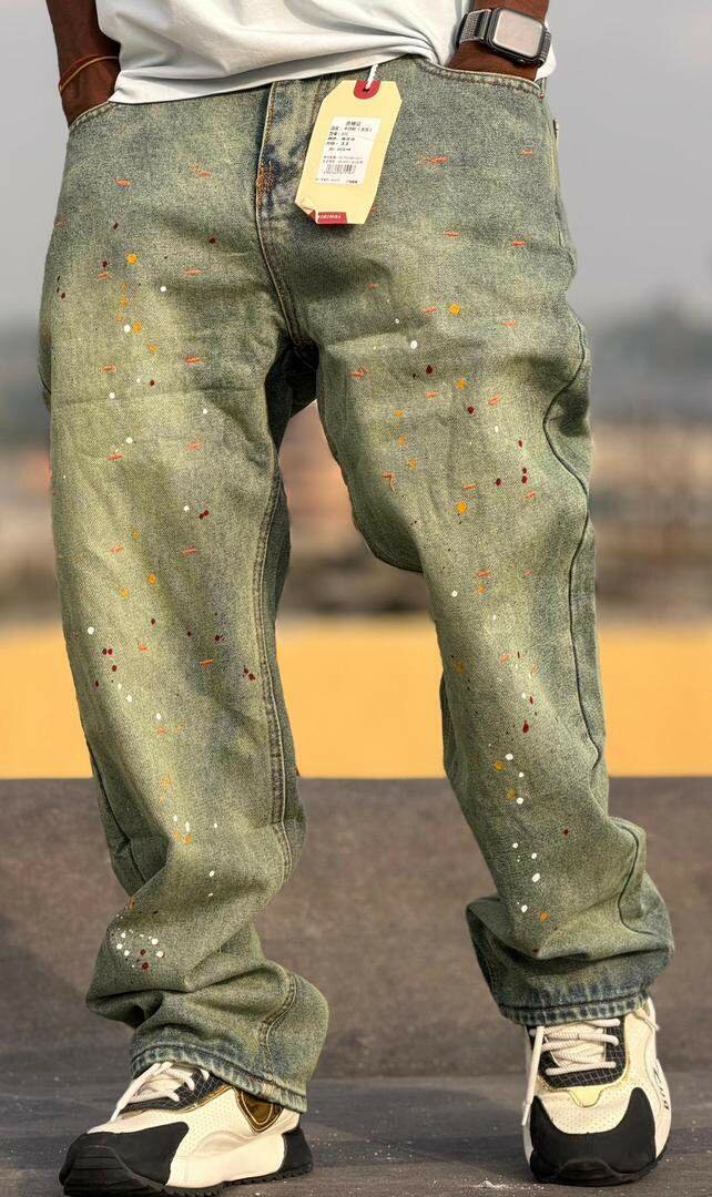 Jeans homme décontractés avec motifs