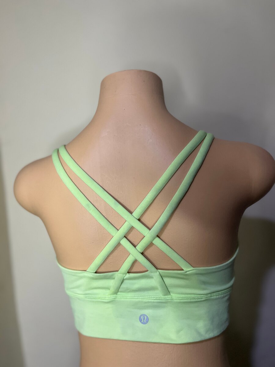 Brassière de sport croisée verte