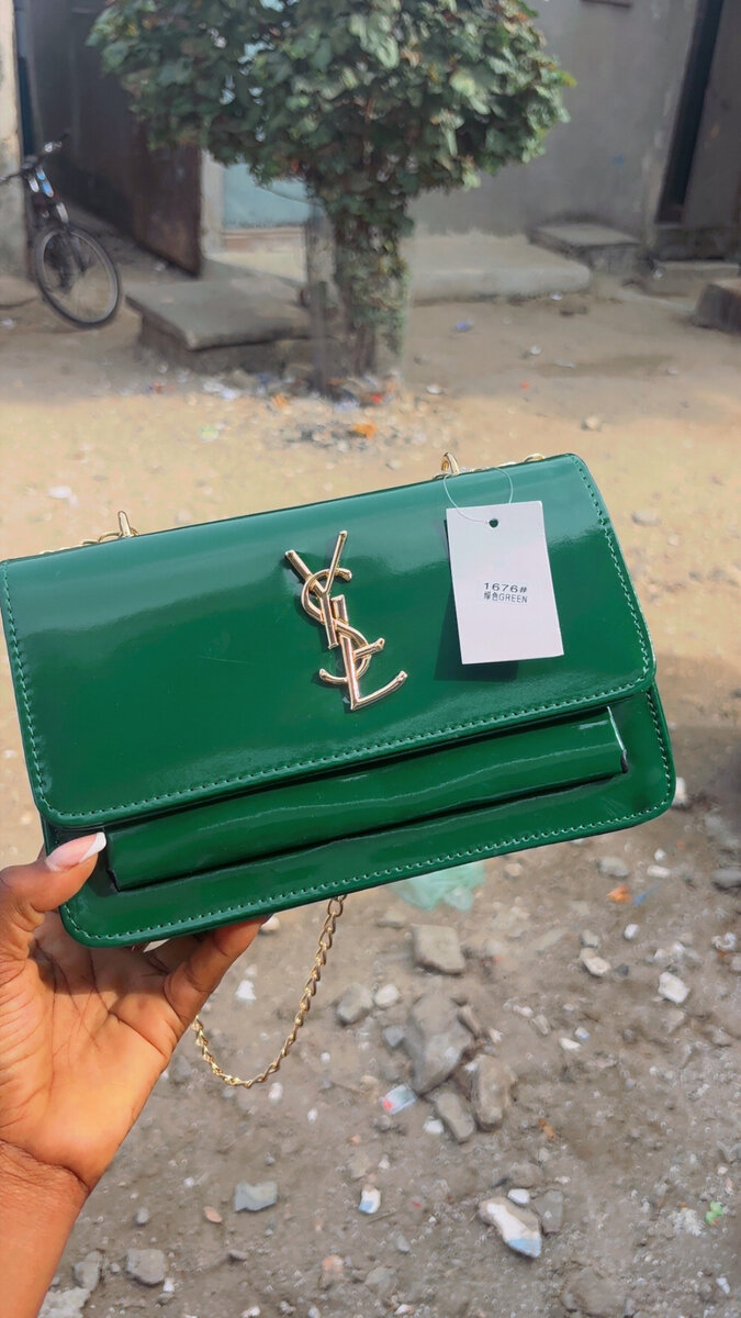 Sac bandoulière vert élégant