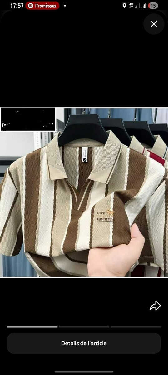 Chemise homme rayée