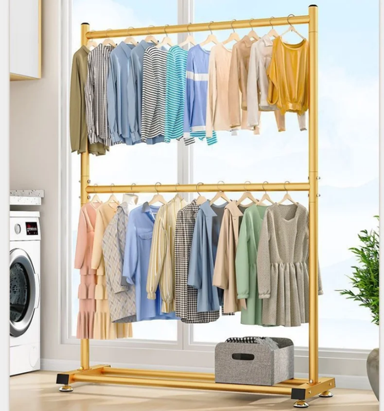 Portant à vêtements double