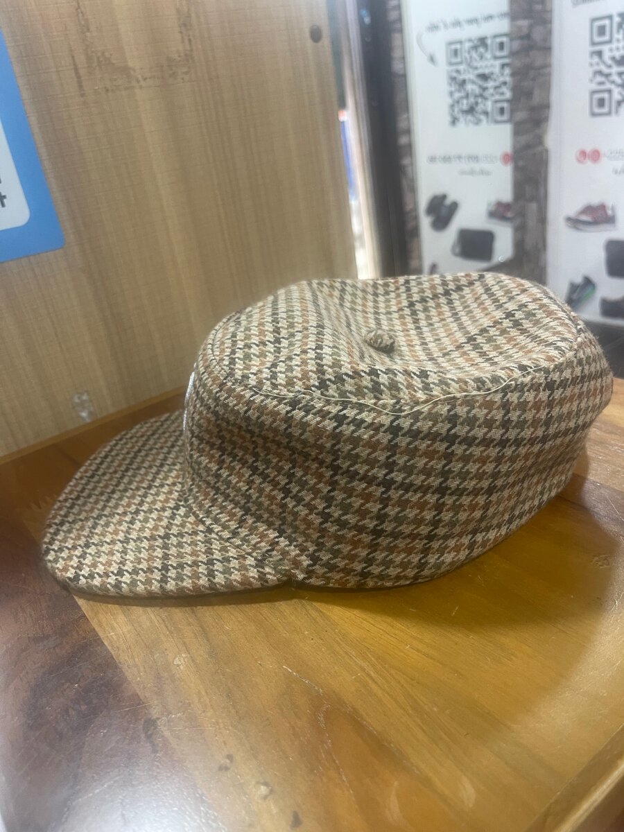 Casquette à carreaux vintage