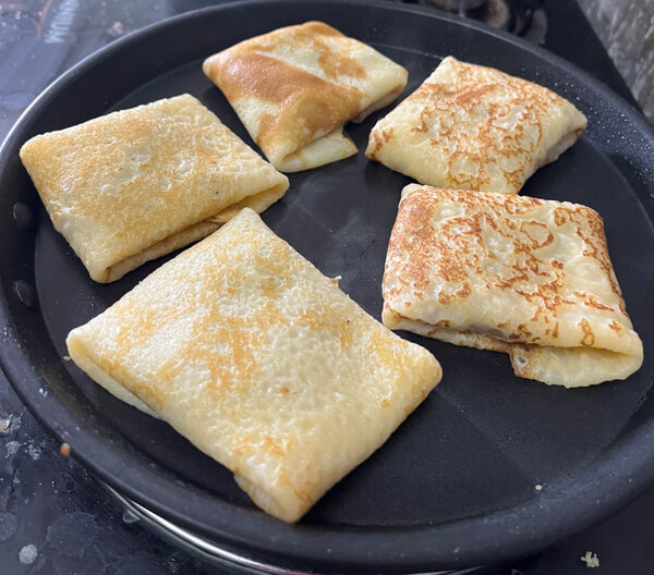 Crêpes fourrées savoureuses